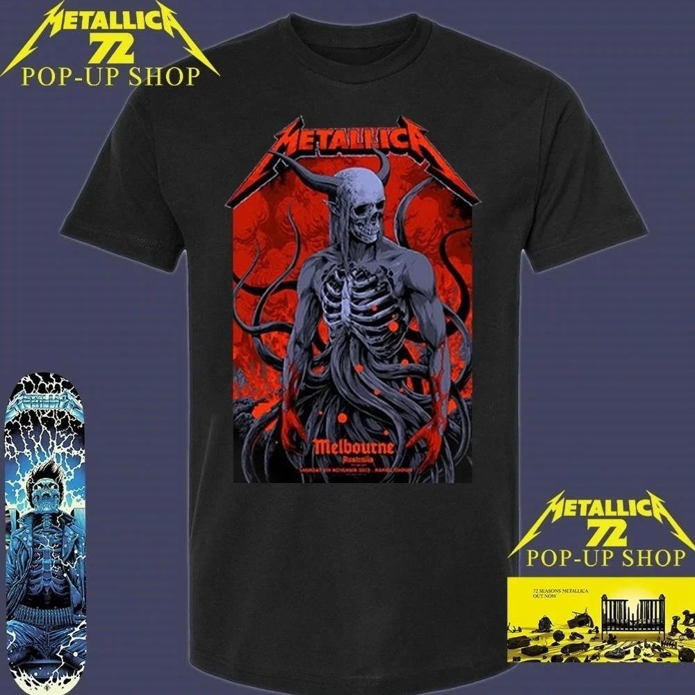 Metallica M72 Melbourne Art Ken Taylor Exclusive Poster Pop-Up Shop Limited T-Shirt
