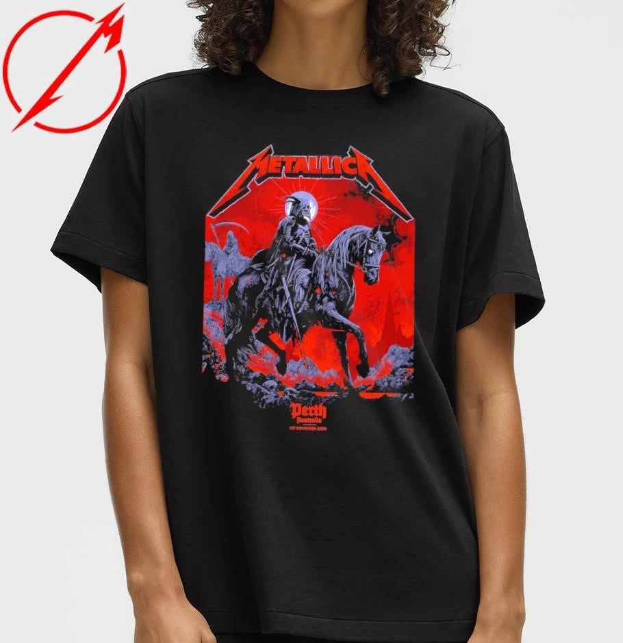 Metallica M72 Perth 2025 November 1, 2025 Optus Stadium, Australia The Skeleton Knight T-Shirt