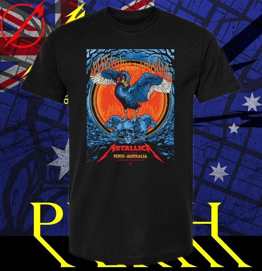 Metallica M72 Perth Artwork by Ben Brown Poster T-Shirt