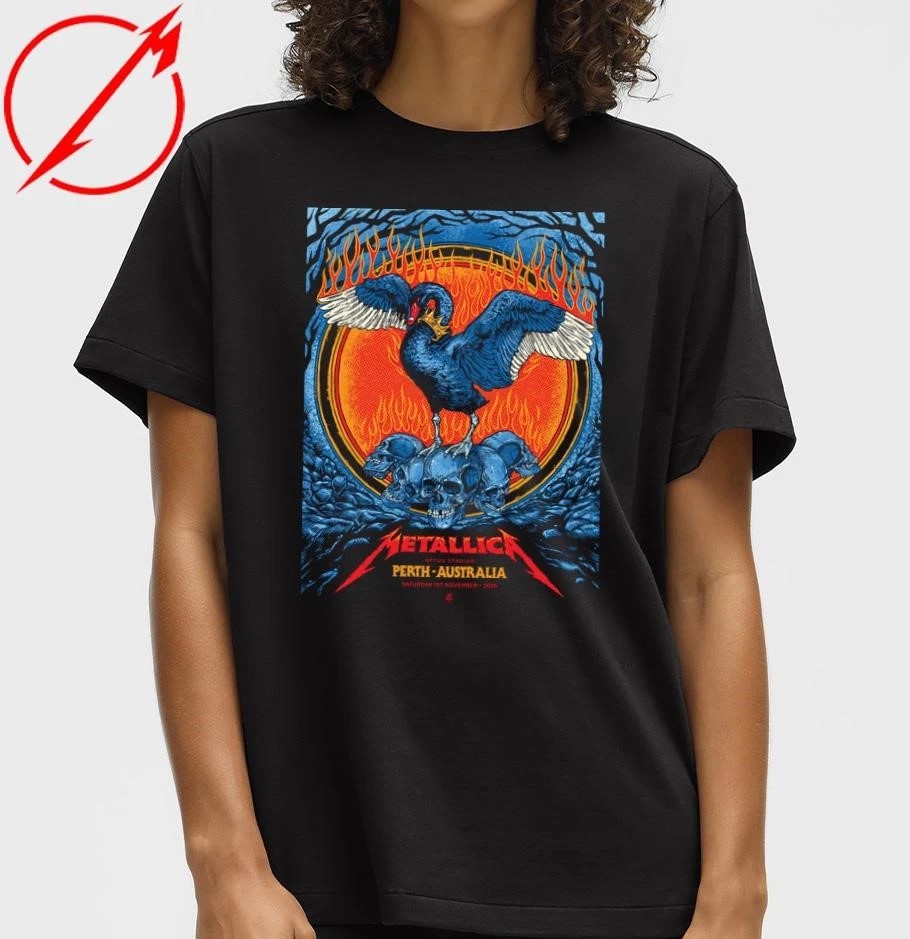 Metallica M72 Perth Artwork by Ben Brown Poster T-Shirt