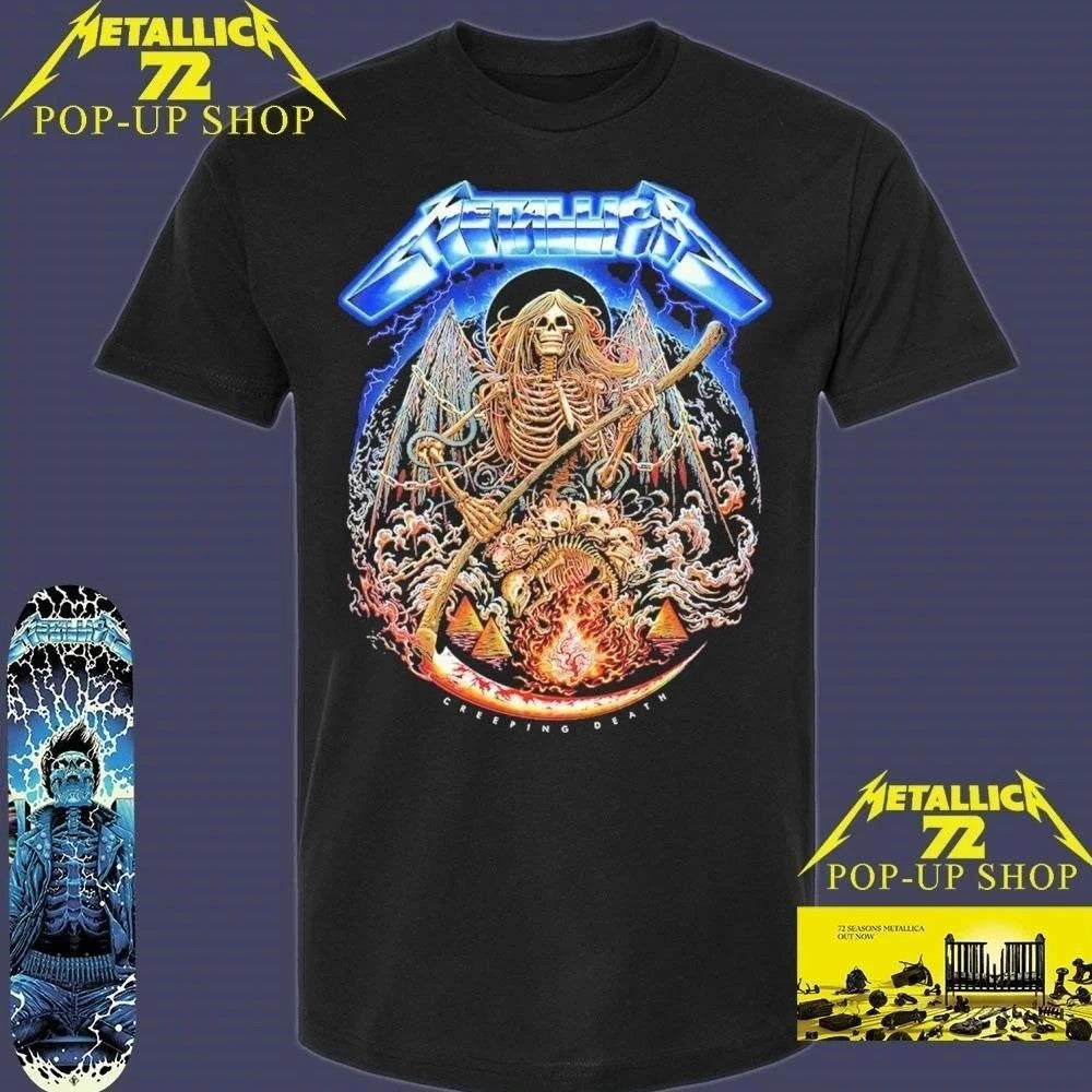 Metallica M72 World Tour Creeping Death Poster Pop-Up Shop T-Shirt