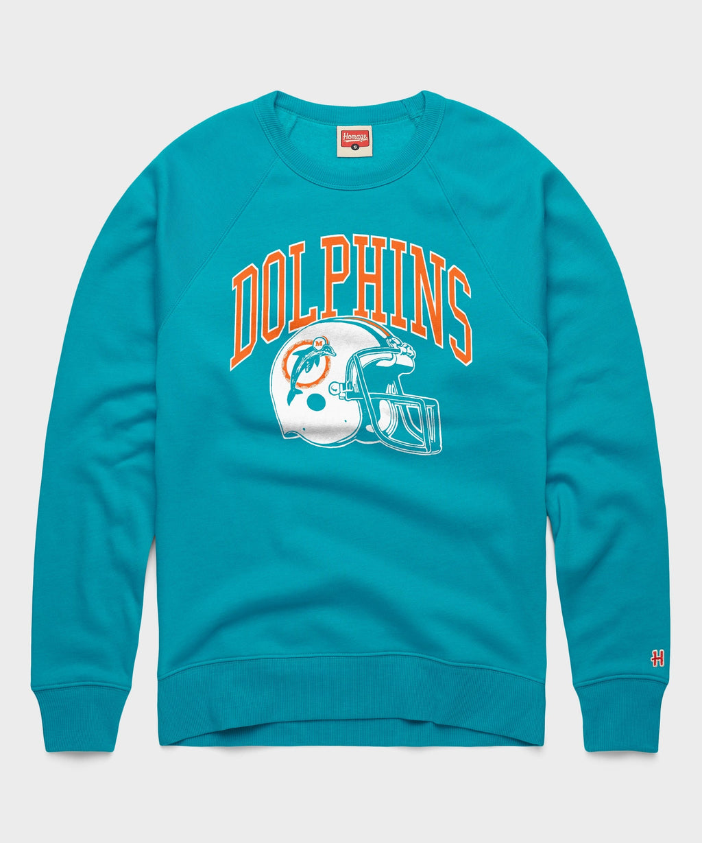 Miami Dolphins Helmet Retro Crewneck