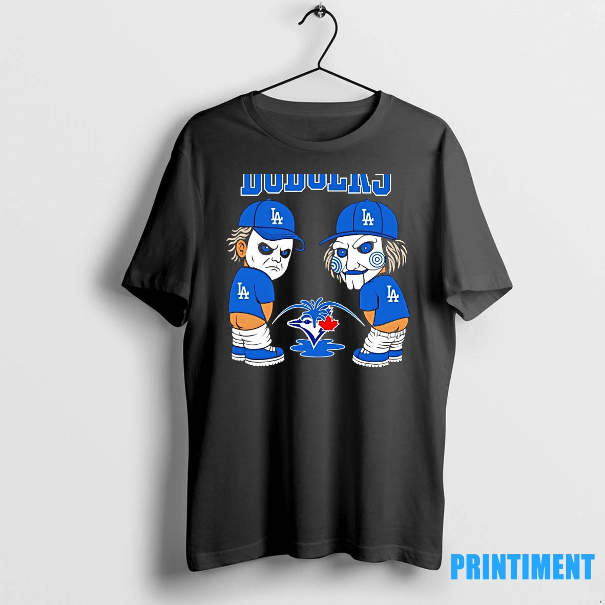 Michael Myers Saw El Juego Del Miedo Los Angeles Dodgers Piss On Toronto Blue Jays T-Shirts, Hoodie, Sweatshirt