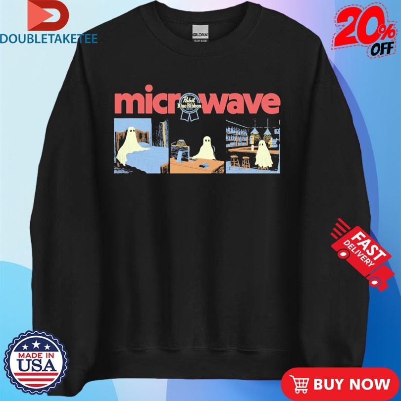 Microwave X Pabst Blue Ribbon PBR Ghost Shirts