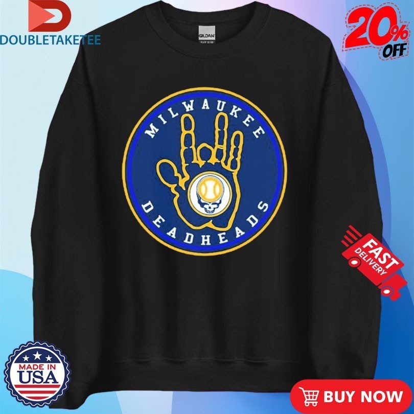 Milwaukee Brewers Deadheads Grateful Dead MLB Handprint Shirts