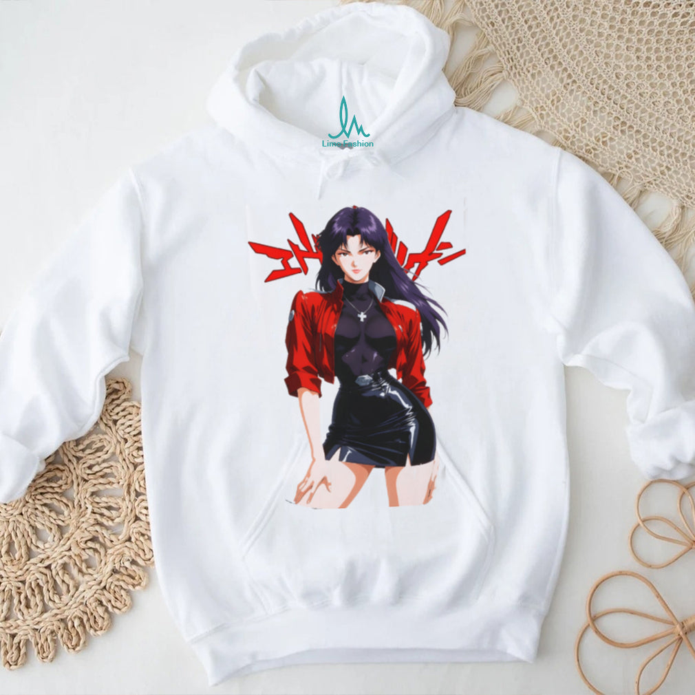 Misato Katsuragi Evangelion Anime Aesthetic Streetwear T Shirt