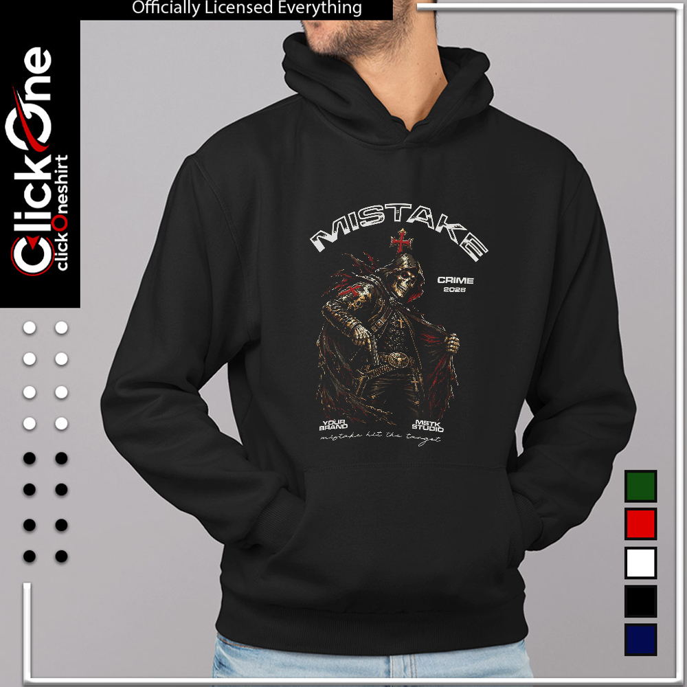 Mistake Crime 2026 Skull Templar Cross Gun Bull Cowboy Belt Buckle shirt