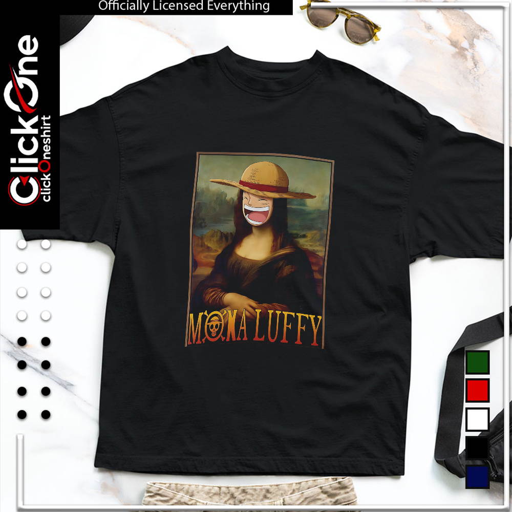 Mona Luffy Anime Mona Lisa parody shirt