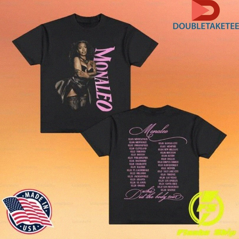 Monaleo Who Did The Body Tour 2026 Rap Shirts
