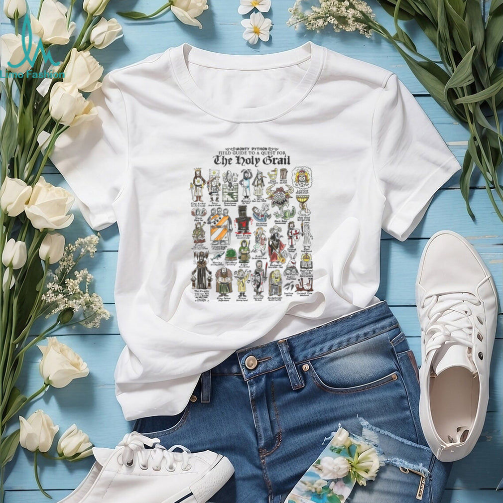 Monty Python Field Guide To A Quest For The Holy Grail Characters T Shirt