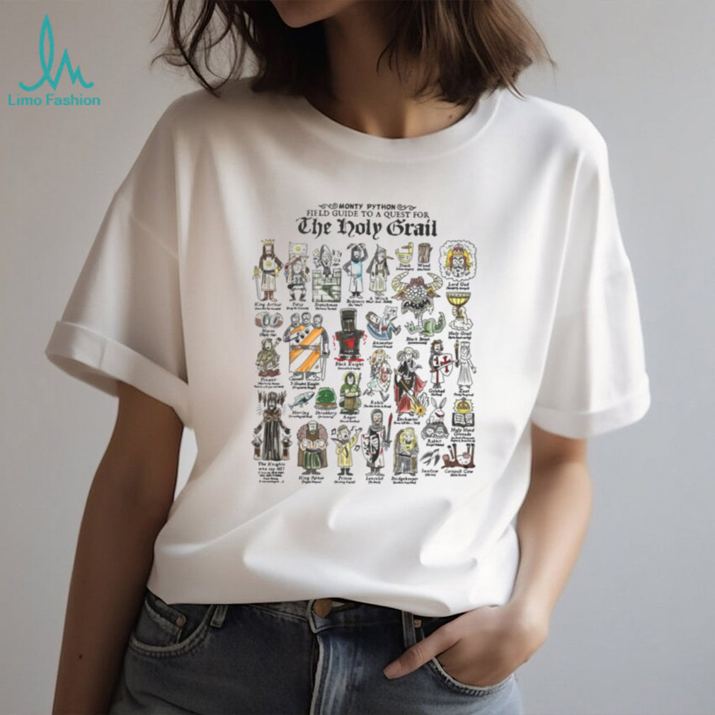 Monty Python Field Guide To A Quest For The Holy Grail Characters T Shirt