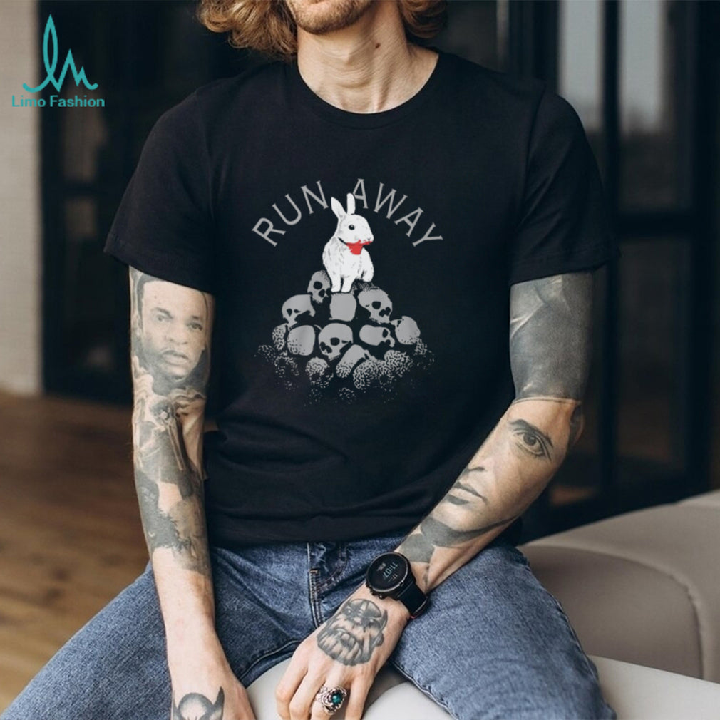Monty Python Holy Grail Killer Bunny Rabbit on Skull Pile T Shirt