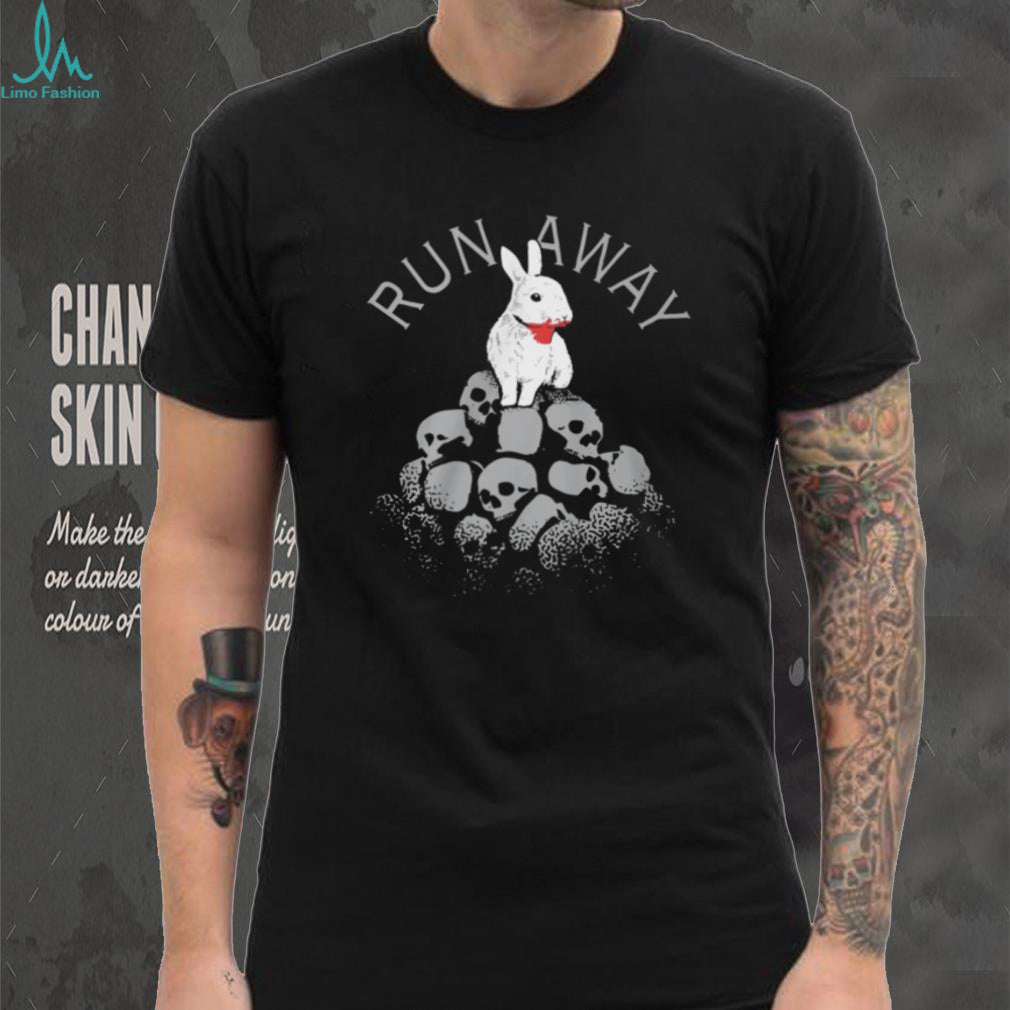 Monty Python Holy Grail Killer Bunny Rabbit on Skull Pile T Shirt
