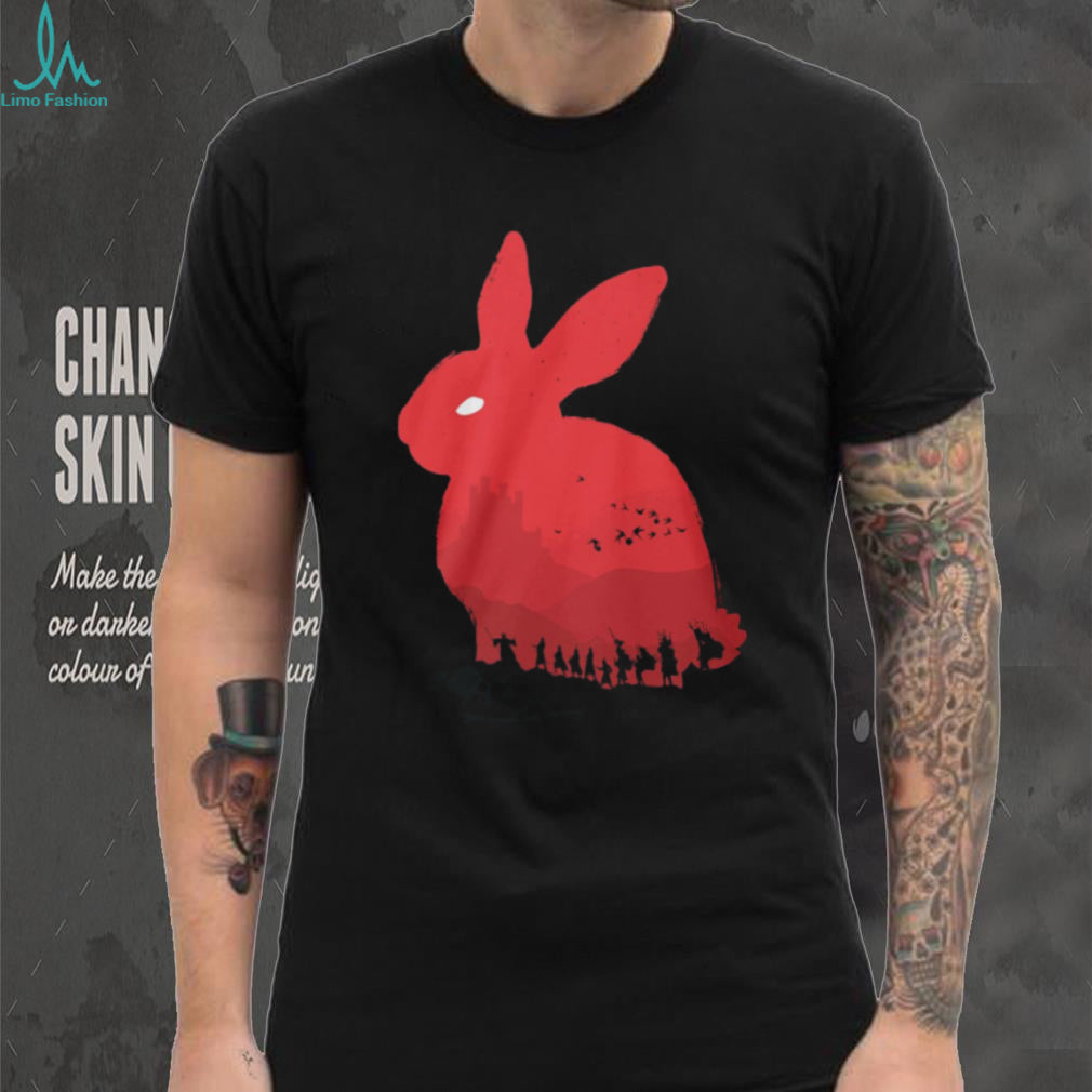 Monty Python Holy Grail Killer Rabbit of Caerbannog Silhouette T Shirt