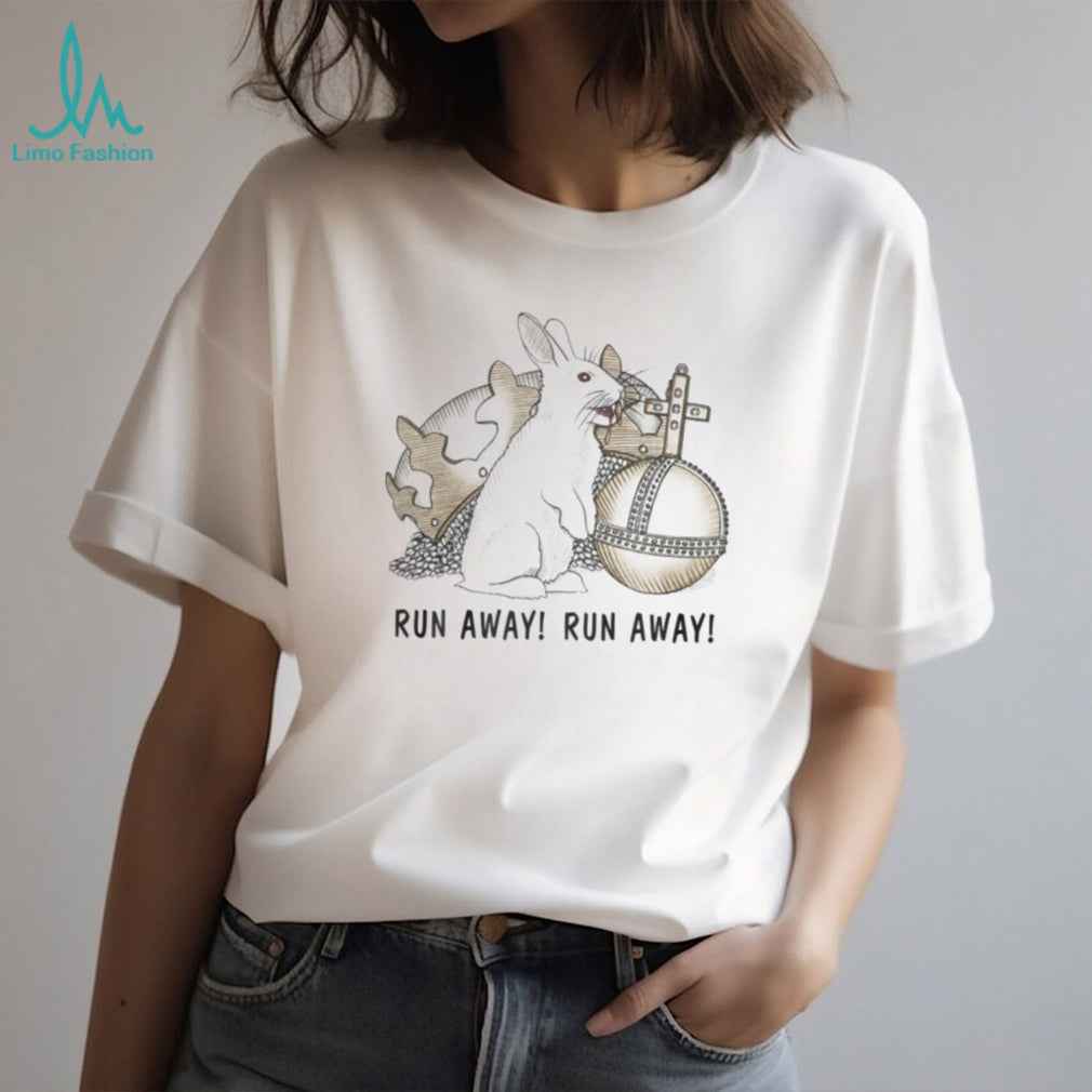 Monty Python Holy Hand Grenade “Run Away!” Rabbit of Caerbannog T Shirt