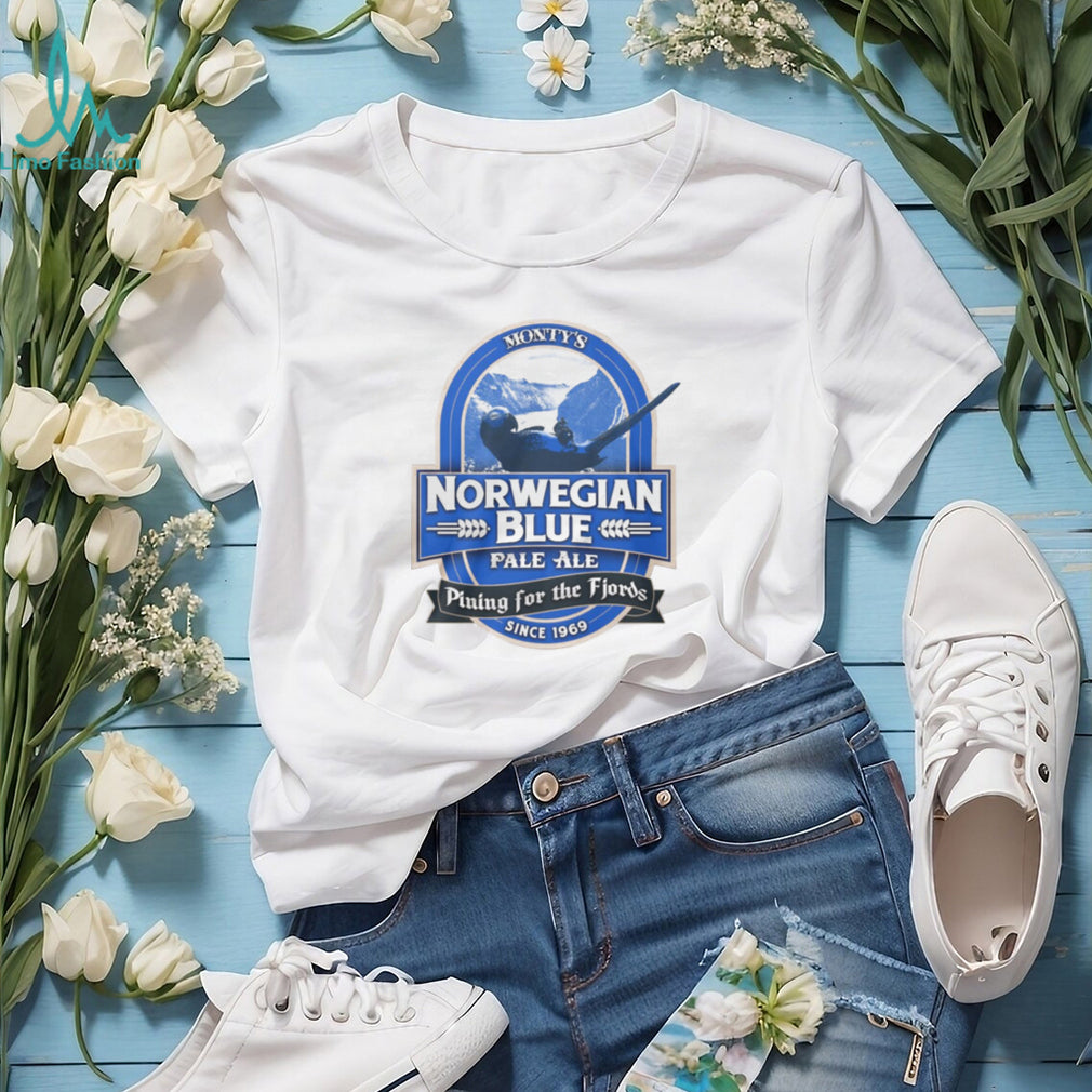 Monty’s Norwegian Blue Pale Ale T Shirt Dead Parrot Pining for the Fjords