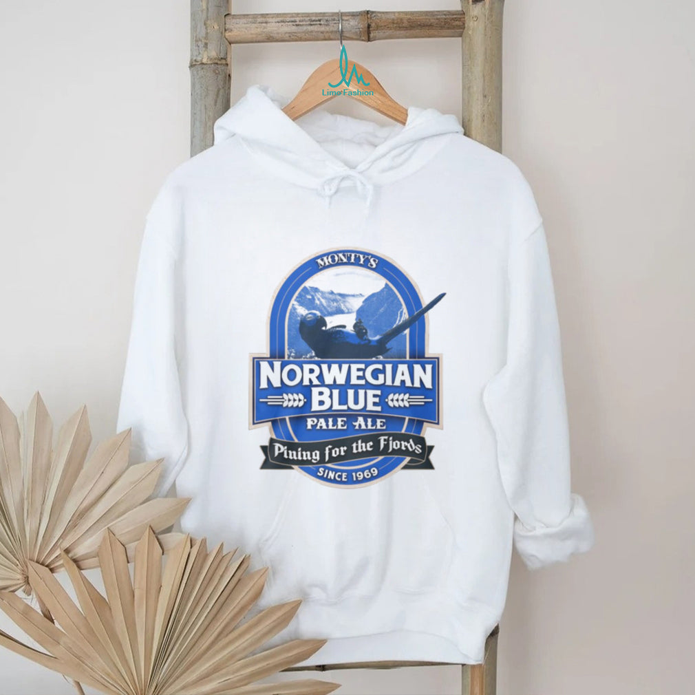 Monty’s Norwegian Blue Pale Ale T Shirt Dead Parrot Pining for the Fjords