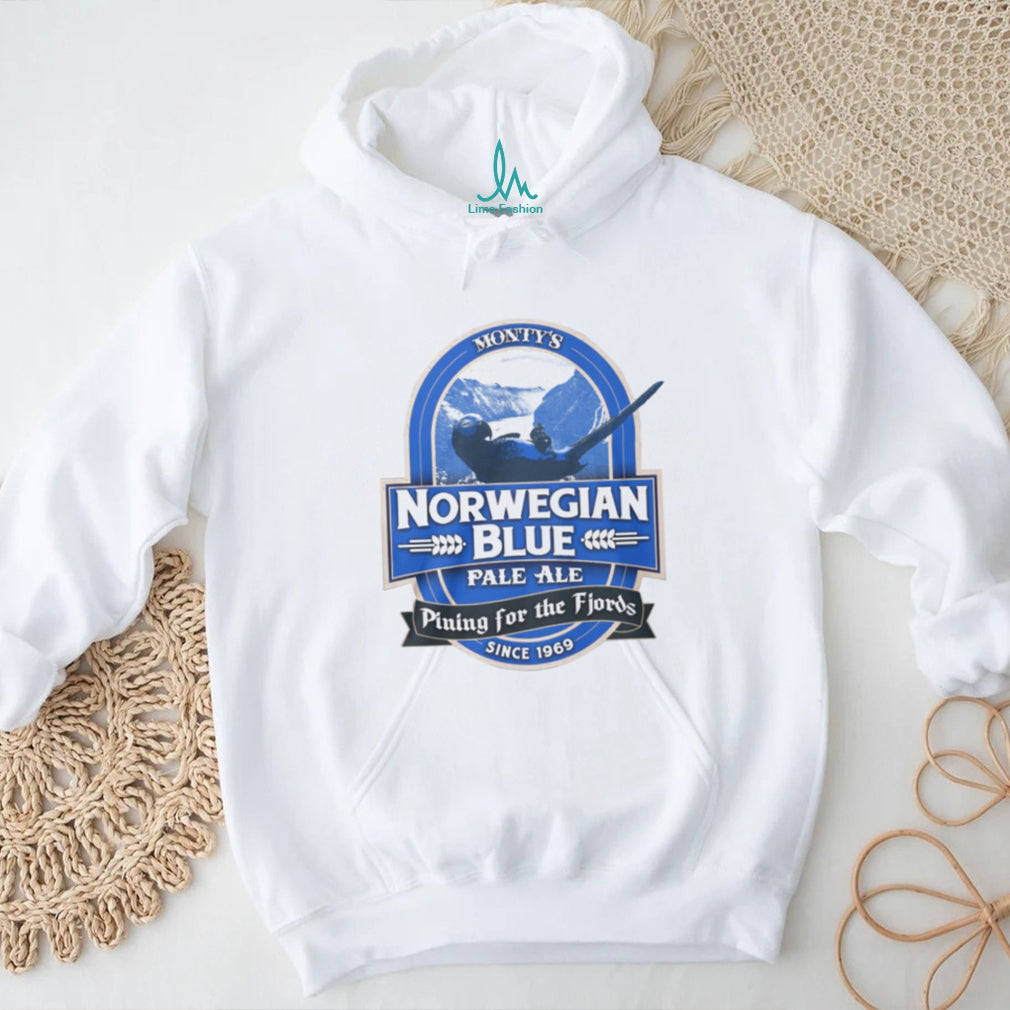 Monty’s Norwegian Blue Pale Ale T Shirt Dead Parrot Pining for the Fjords