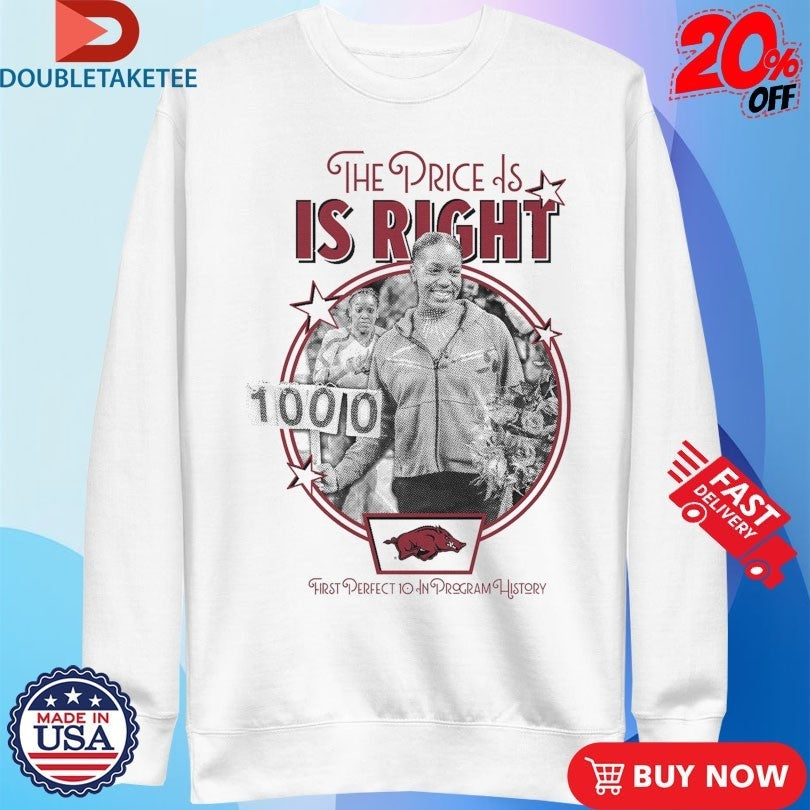 Morgan Price The Price Is Right First Perfect 10 In Program History Arkansas Razorbacks Shirts