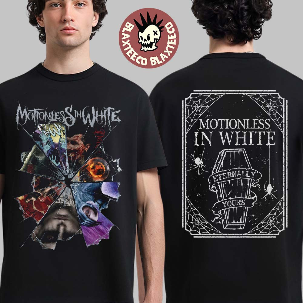 Motionless In White MIW The Sweat And Blood Tour 2026 Merch Shattered Eternally Yours T-Shirt