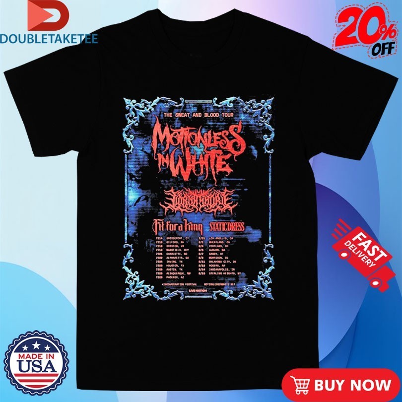Motionless In White The Sweat And Blood Tour 2026 Dates Venue Shirts