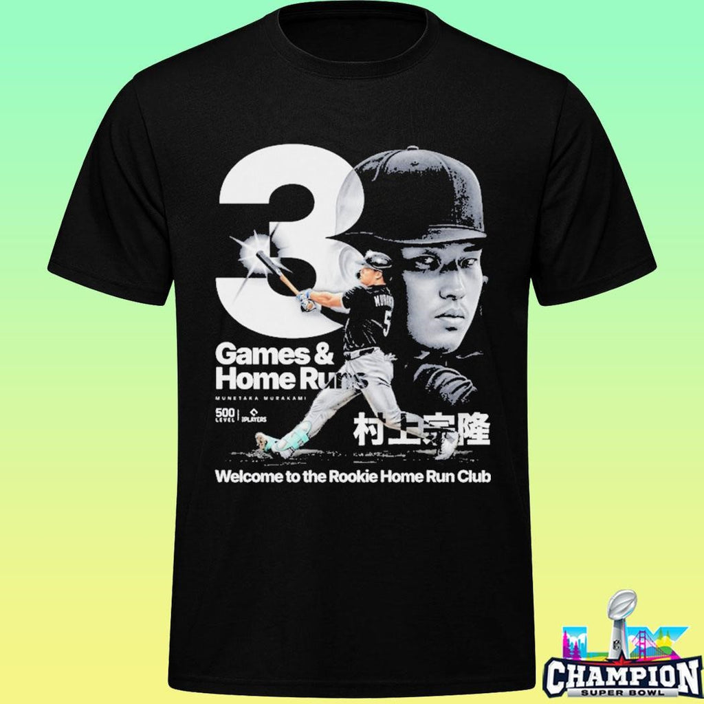 Munetaka Murakami Games And Home Run Welcome To The Rookie Home Run Club Shirt
