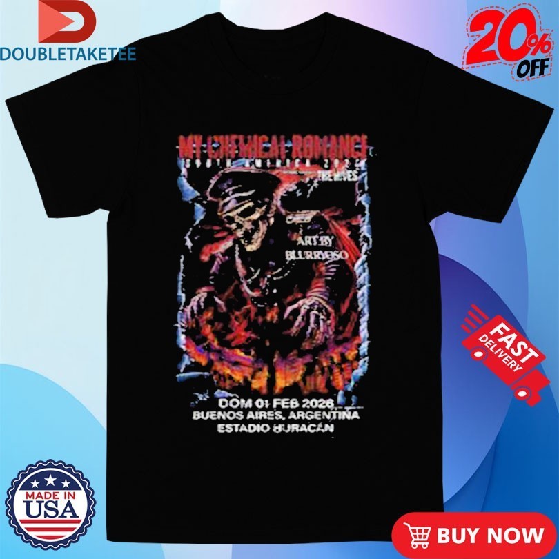 My Chemical Romance South America 2026 Tour Shirts