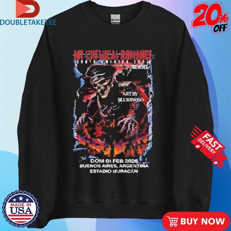 My Chemical Romance South America 2026 Tour Shirts