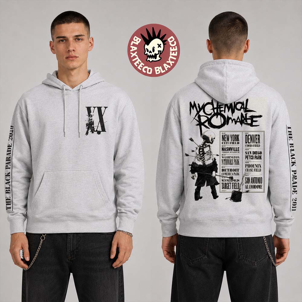 My Chemical Romance The Black Parade 2026 North America Tour Merch 20th XX Hoodie