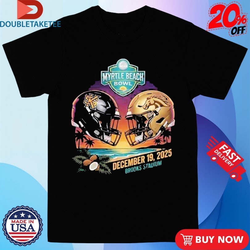 Myrtle Beach Bowl Presented By Engine Kennesaw State Owls vs Western Michigan Broncos Helmet Head To Head December 19 2025 At Brooks Stadium Shirts