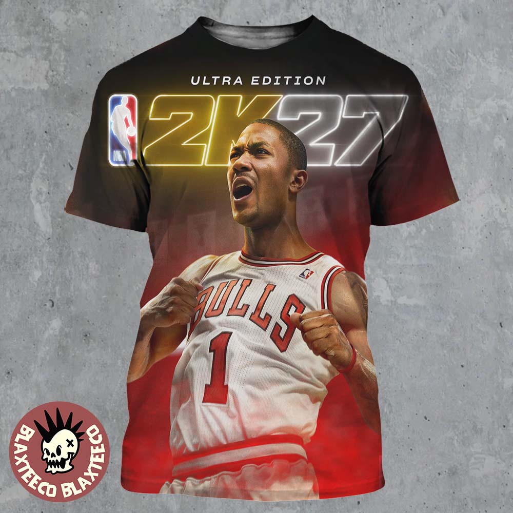 NBA 2K27 Derrick Rose Ultra Edition Cover Athlete All Over Print Shirt