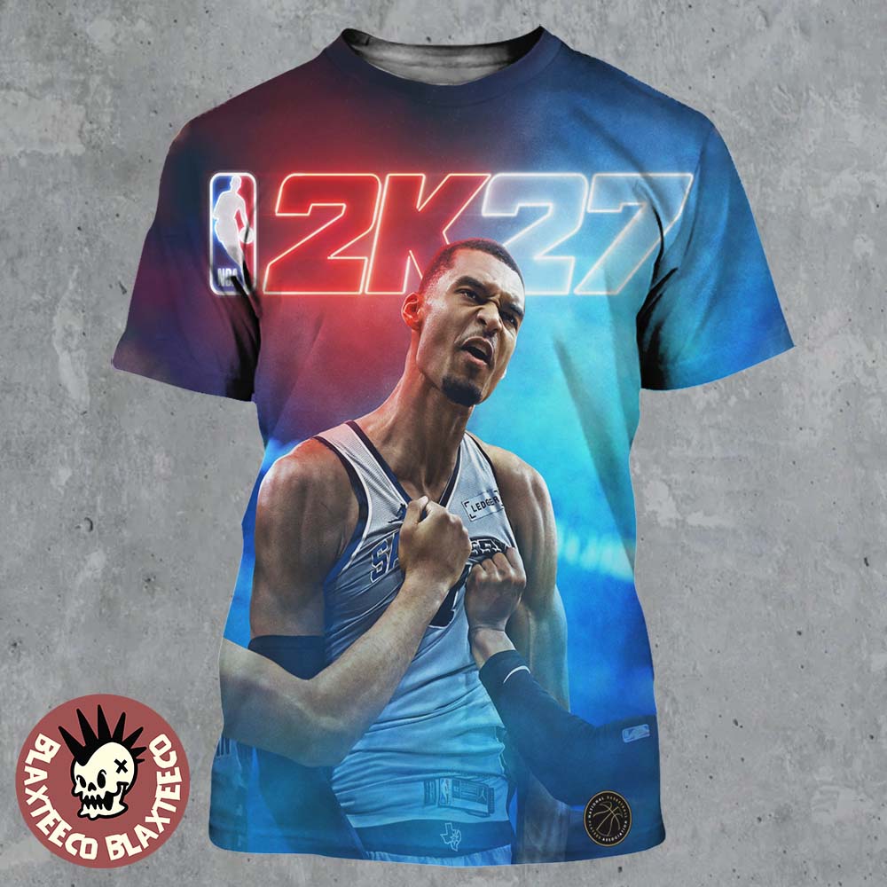 NBA 2K27 Victor Wembanyama Standard Edition Cover Athlete All Over Print Shirt