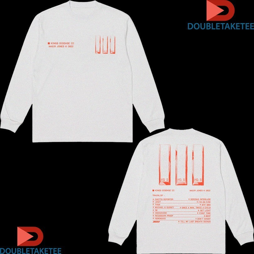 Nas Nasir Jones KDIII Tracklist Shirts
