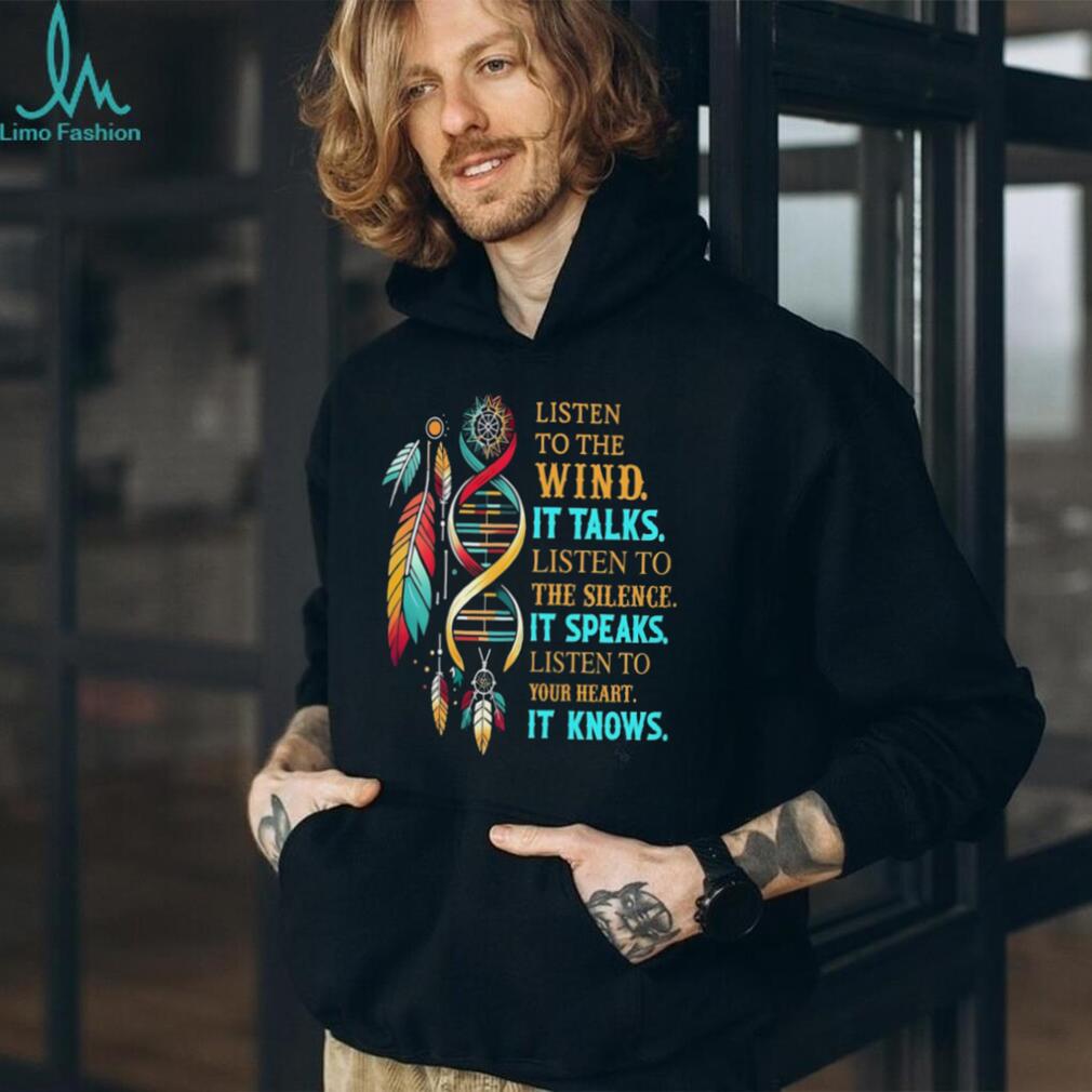 Native American Wisdom “Listen to the Wind” Dreamcatcher DNA T Shirt
