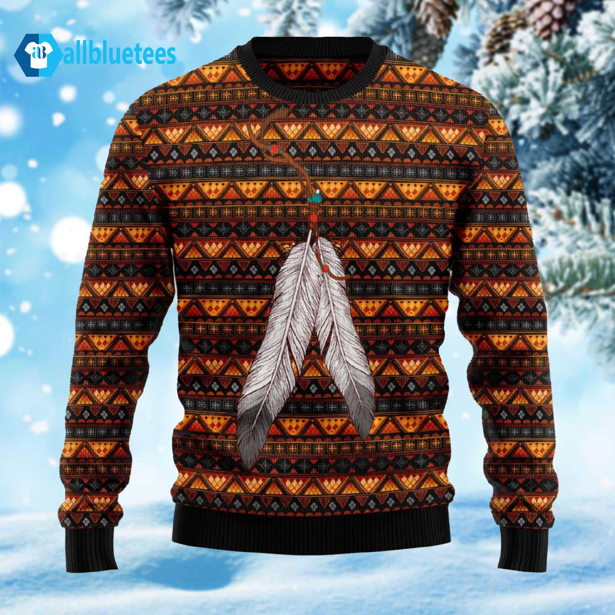 Native Feather Ugly Christmas Sweater