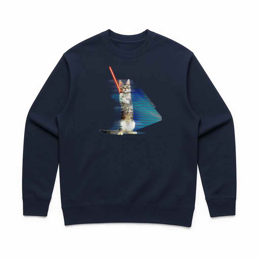 Unisex | Hologram Battle Cat | Crewneck Sweatshirt