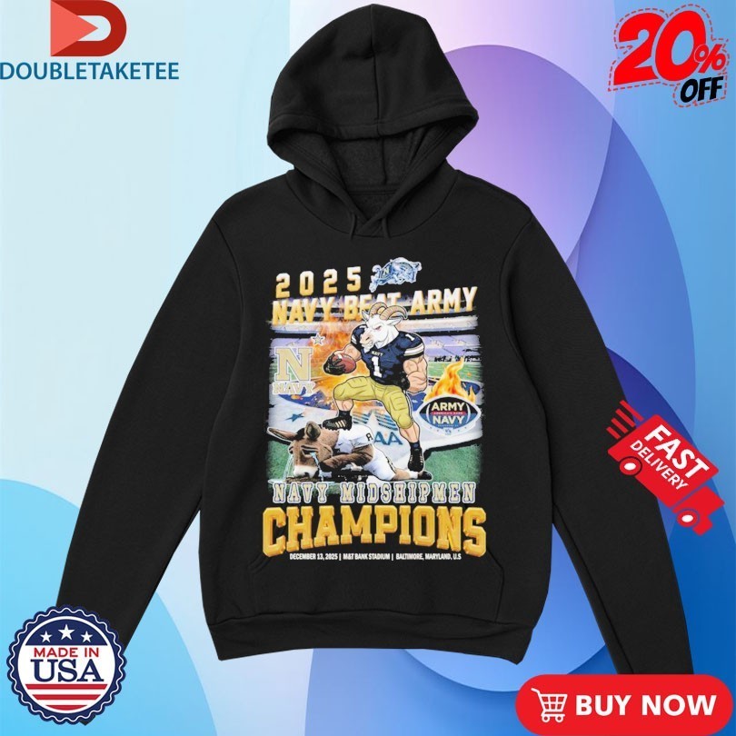 Navy Midshipmen Victory Beat Army Black Knights Champions 2025 Baltimore Maryland US Mascot Shirts