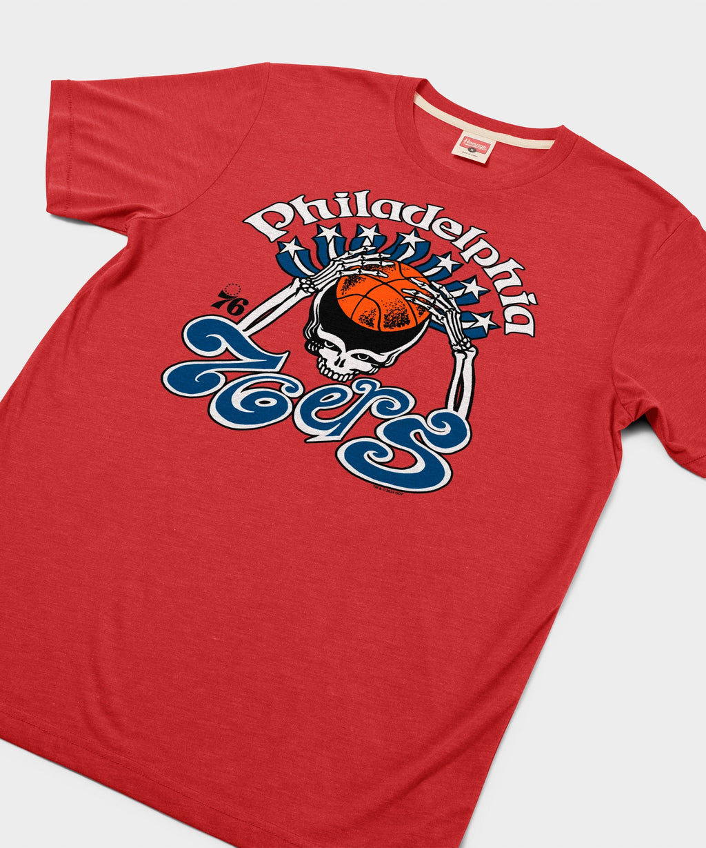 NBA x Grateful Dead x 76ers Skull