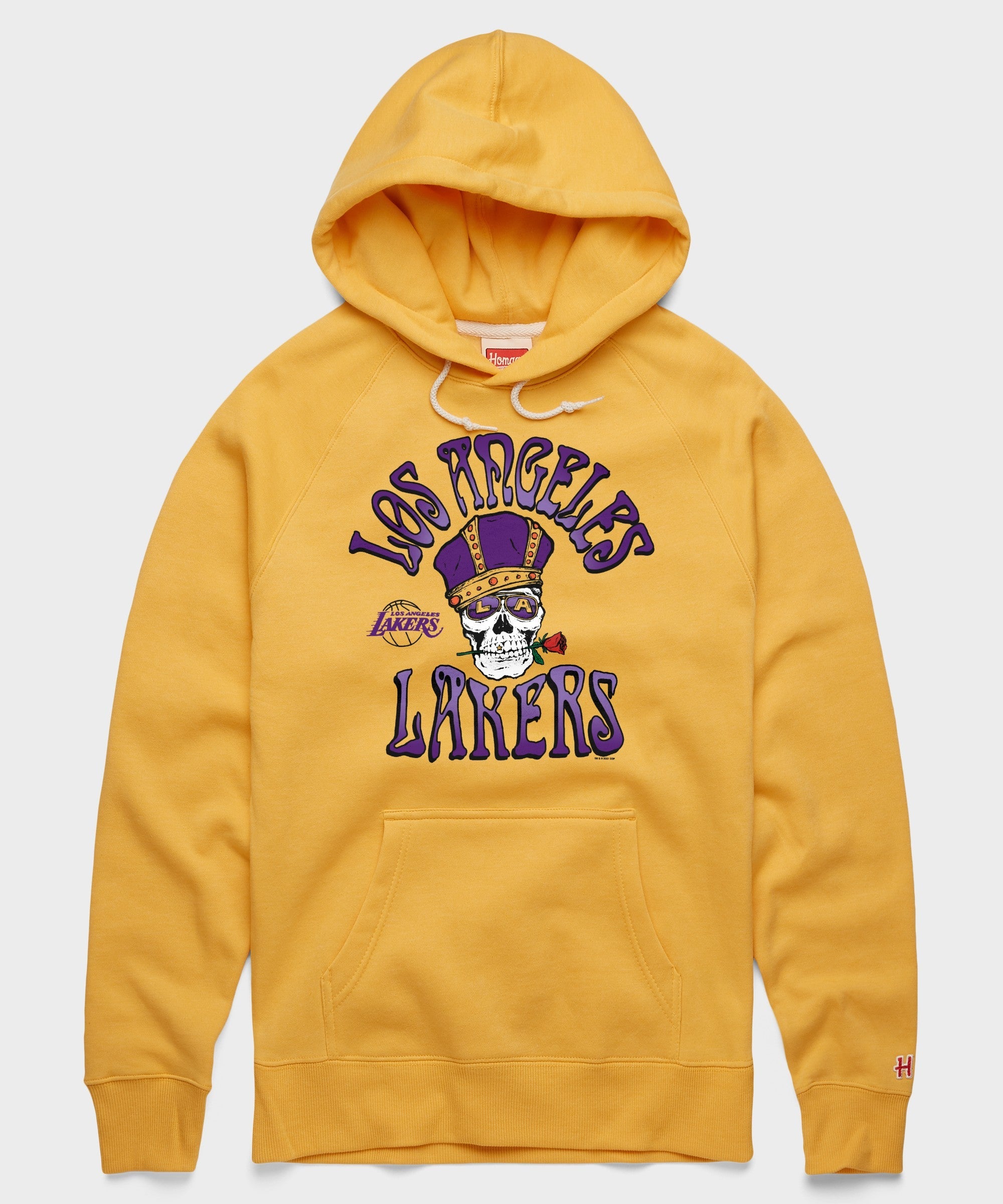 NBA x Grateful Dead x Lakers Skull And Rose Hoodie