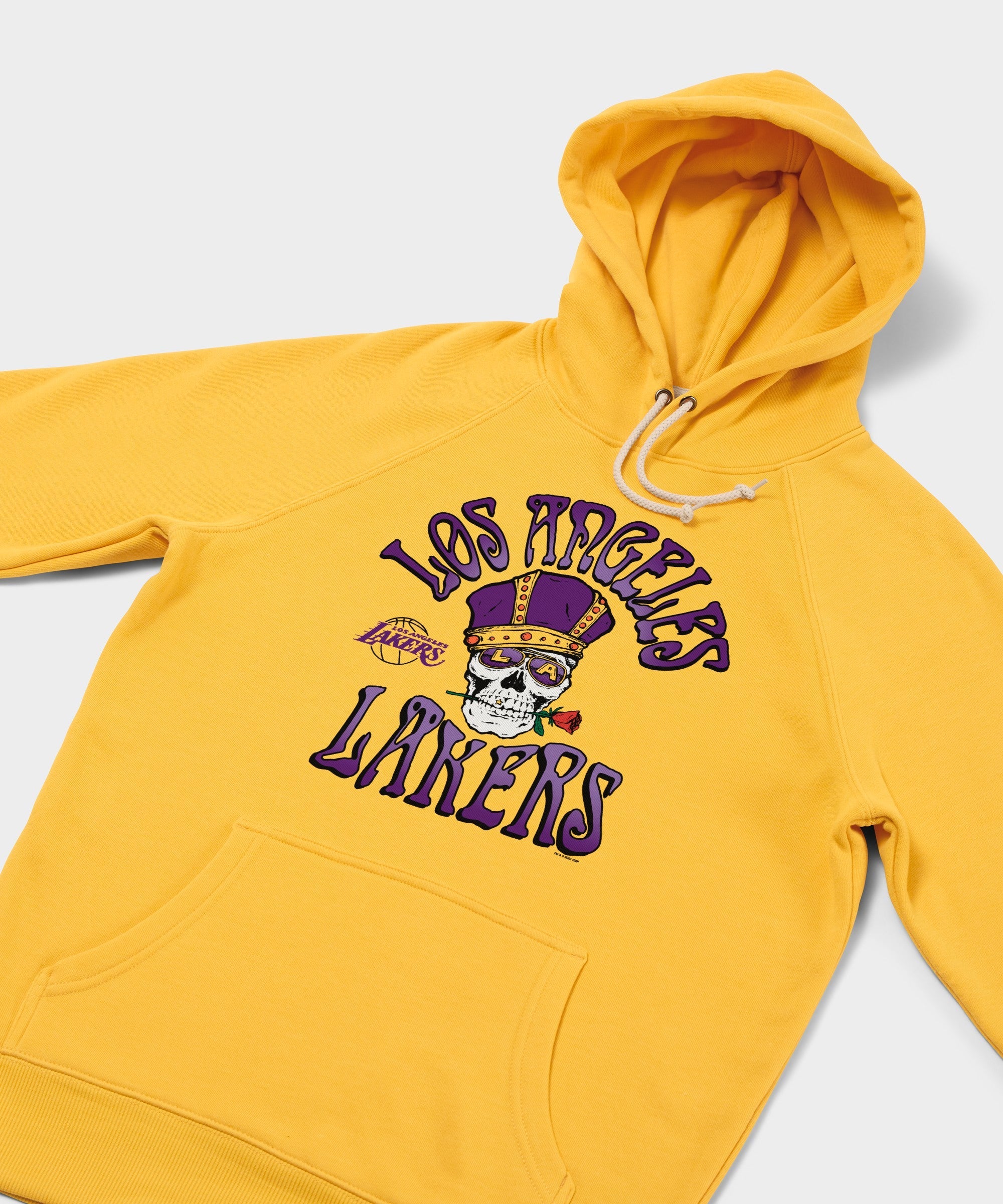NBA x Grateful Dead x Lakers Skull And Rose Hoodie