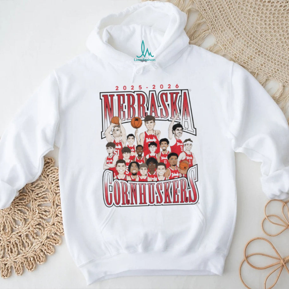 Nebraska Cornhuskers Basketball 2025 2026 Team Roster T Shirt
