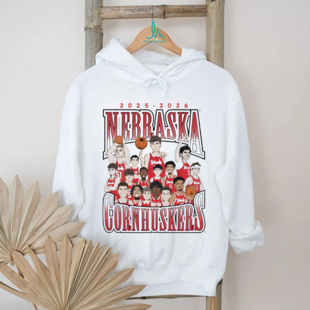 Nebraska Cornhuskers Basketball 2025 2026 Team Roster T Shirt