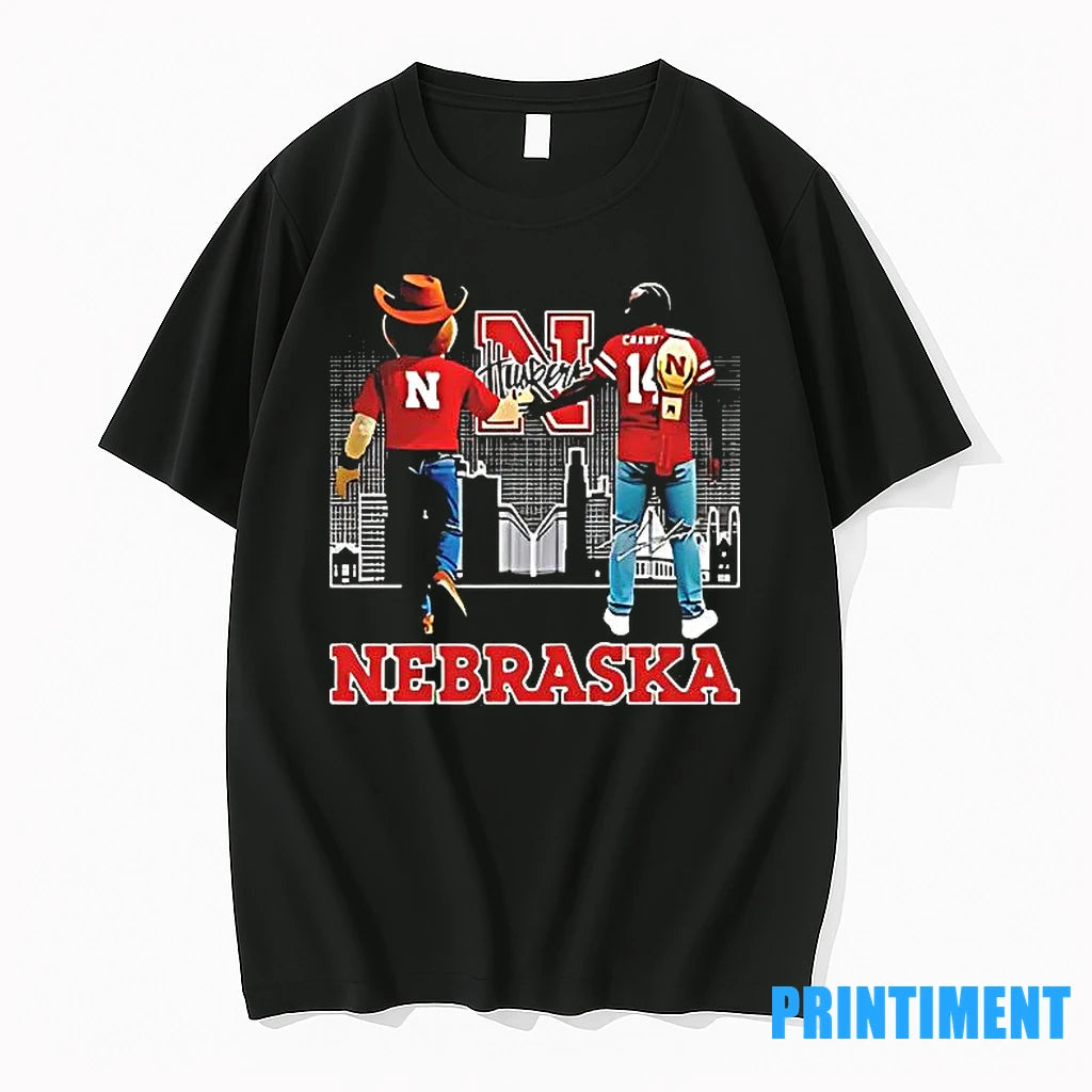 Nebraska Cornhuskers Danny Crawford Vs Mascot Skyline Signature Tshirts Sweater