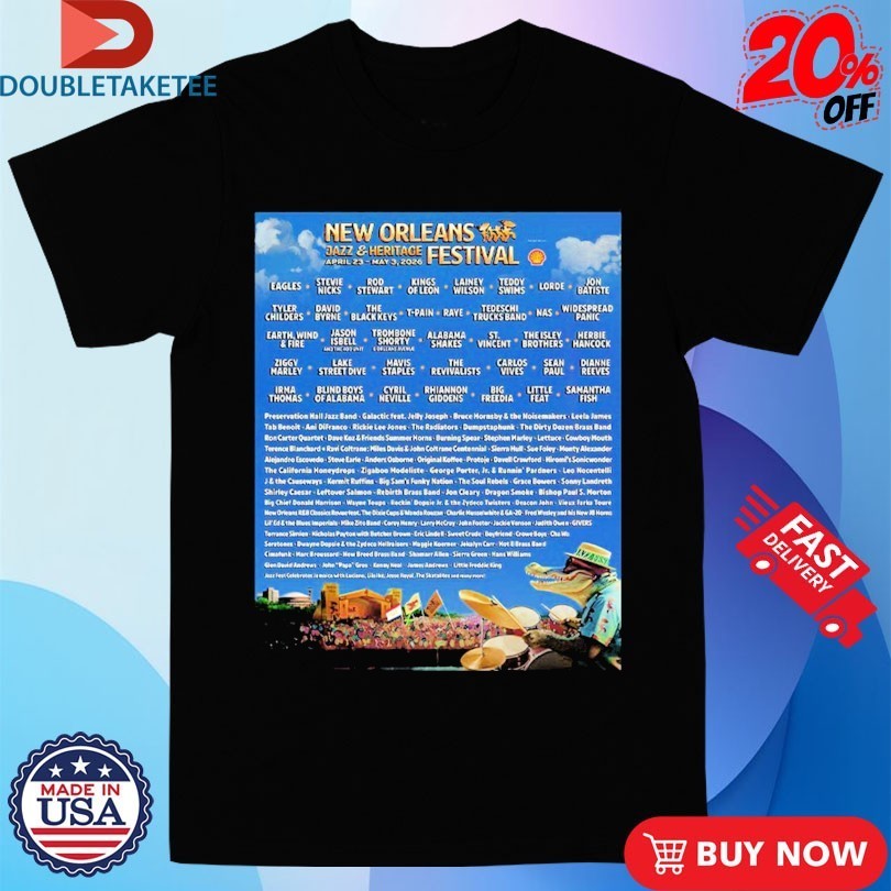 New Orleans Jazz And Heritage Festival Music Lineup On April 23 to May 3 2026 Shirts