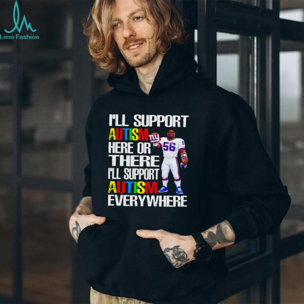 New York Giants Lawrence Taylor Autism Awareness Support T Shirt
