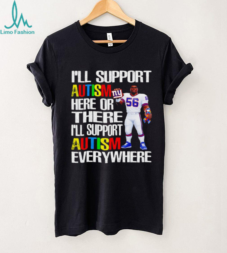 New York Giants Lawrence Taylor Autism Awareness Support T Shirt