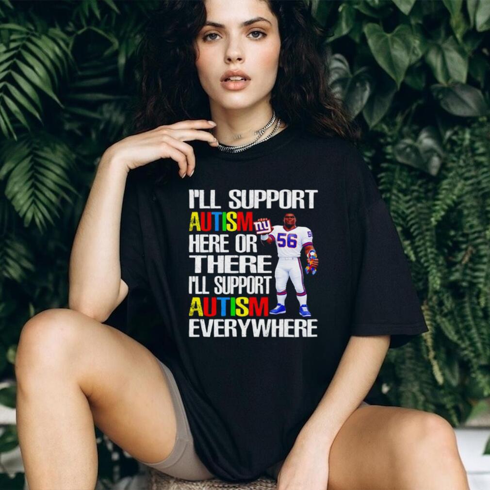 New York Giants Lawrence Taylor Autism Awareness Support T Shirt
