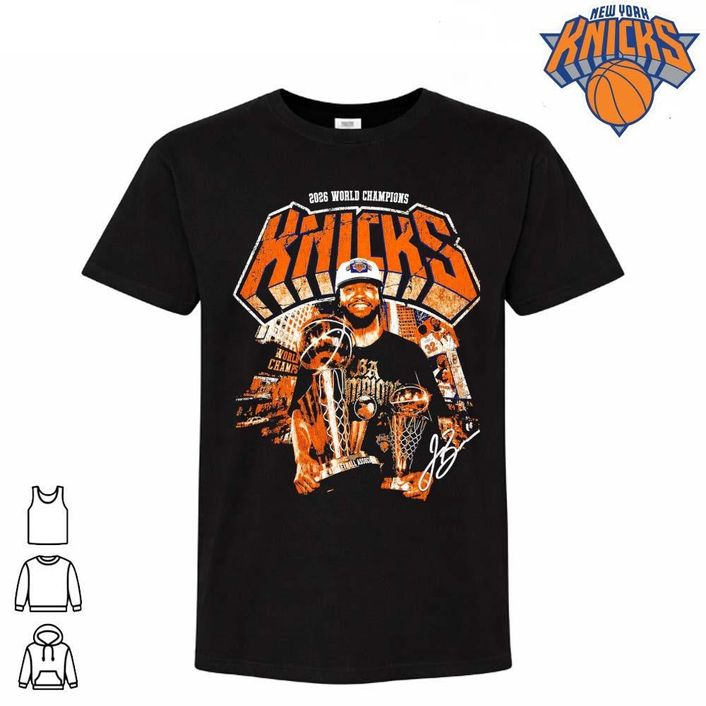 New York Knicks Champions NBA 2026 Anime Girl Larry O’Brien Trophy Shirt