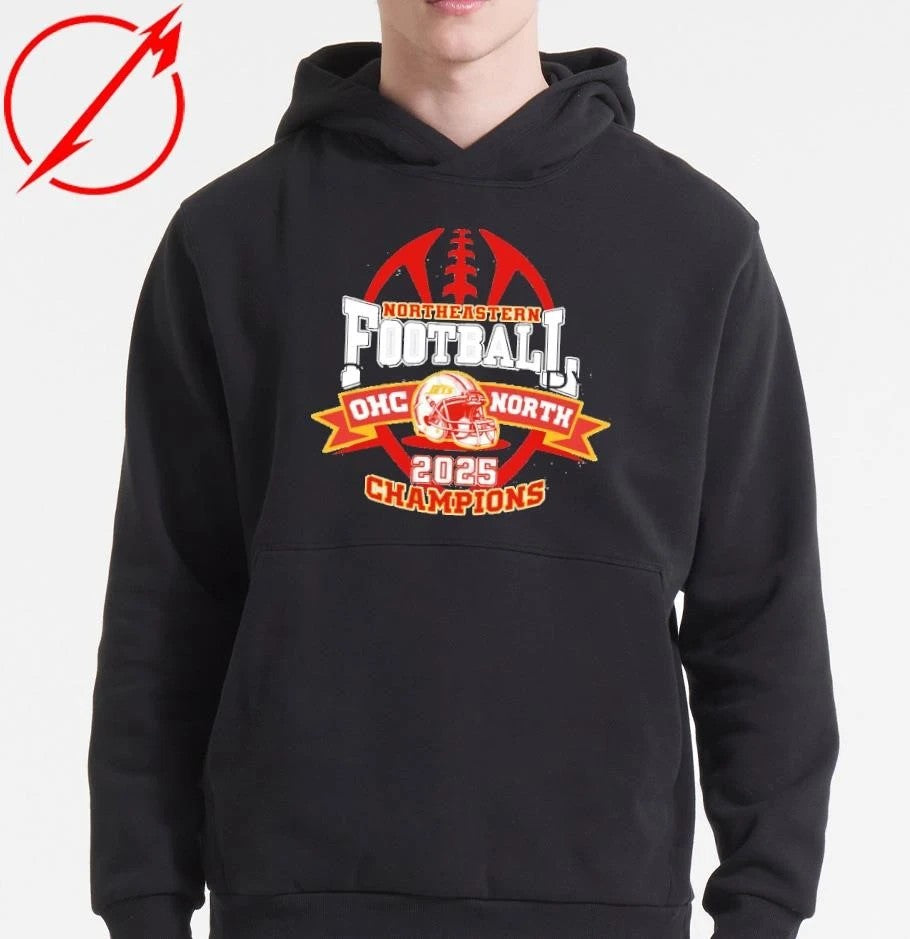 Northeastern Football 2025 OHC North Champions T-Shirt