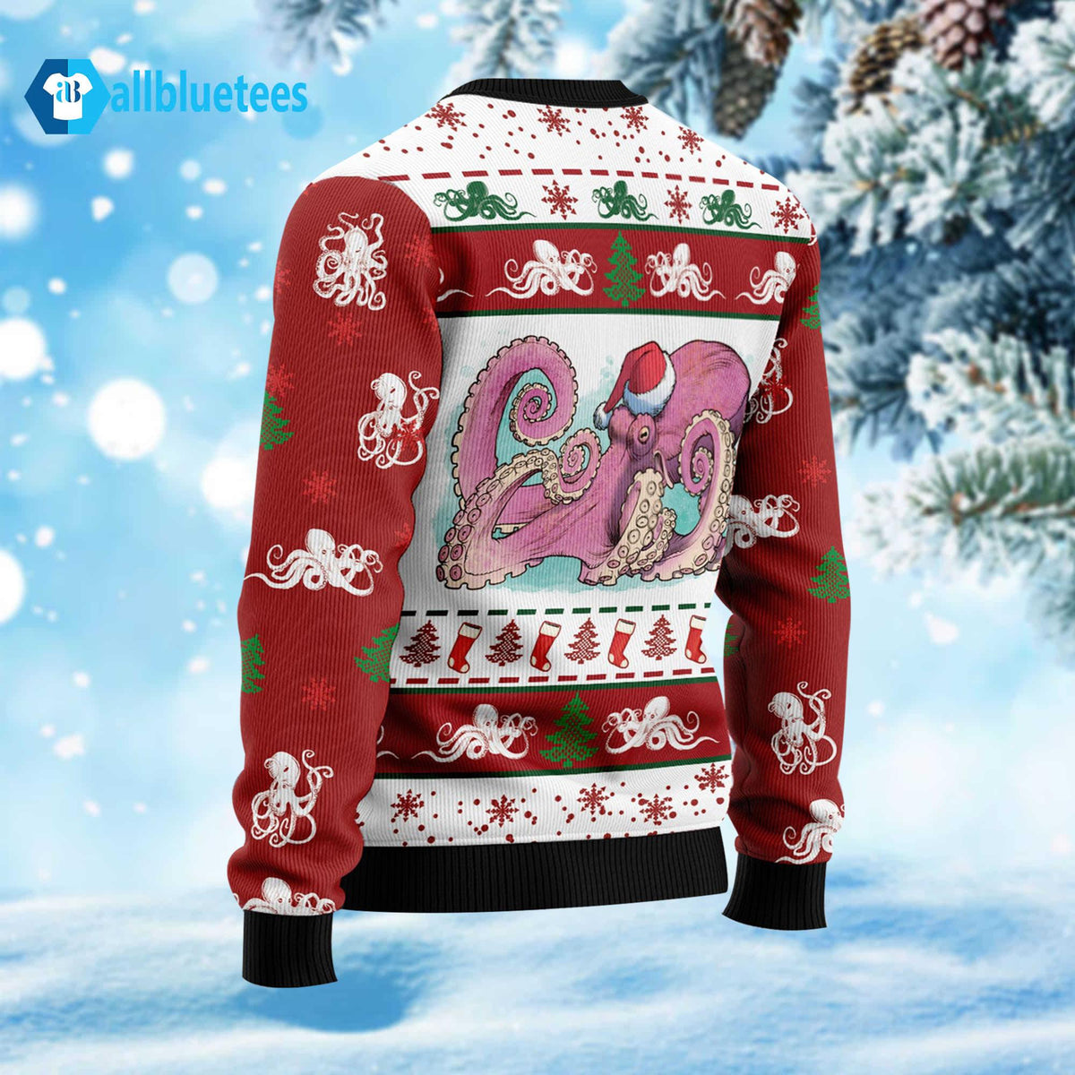 Octopus Noel Ugly Christmas Sweater